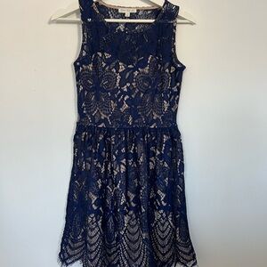 Love, Fire Navy Lace Dress